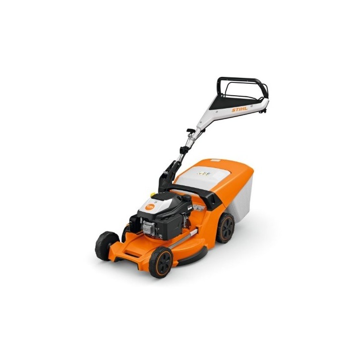 STIHL RM 453 T Benzin-Rasenmäher, 166 cm³, 51 cm Schnittbreite, 55 l Grasfangkorb | Newgardenmac.com