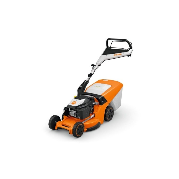 Tondeuse à gazon thermique STIHL RM 448 T, 166 cm³, largeur de coupe 46 cm, bac de ramassage 52 L | Newgardenmac.com