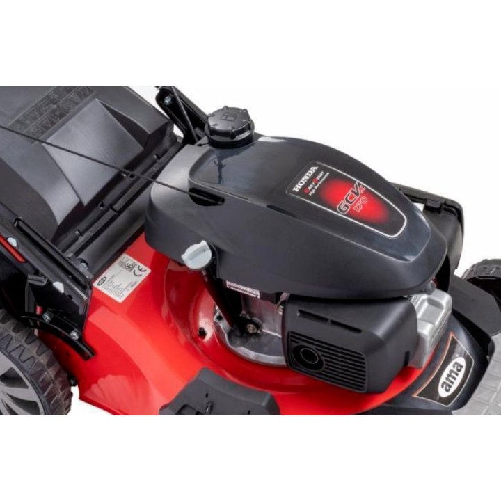 Cortacésped de gasolina AMA TRX 481H Honda de 166 cc, ancho de corte de 48 cm, recolector de césped de 60 L | Newgardenmac.com