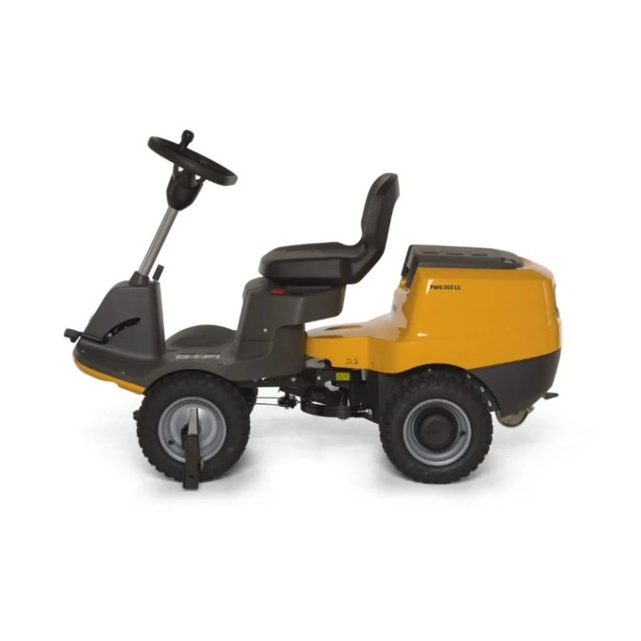 Trattorino tagliaerba a scoppio STIGA Park 300 LC 414cc piatto frontale incluso | Newgardenmac.com