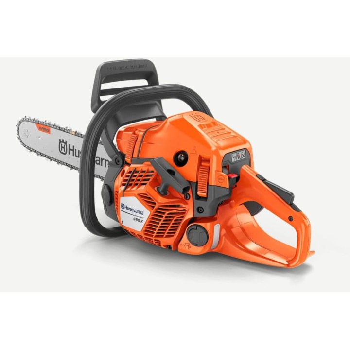 Motosierra de gasolina profesional HUSQVARNA 450X 50,2 cc, longitud de espada de 45 cm | Newgardenmac.com