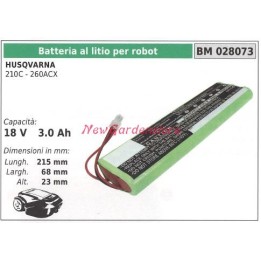 Batería de litio para robot husqvarna 210C - 260ACX 18V 3.0 Ah 028073 | Newgardenmac.com
