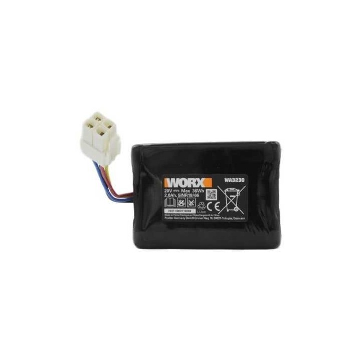WA3230 - Batería de litio Worx de 20 V y 2 Ah | Newgardenmac.com