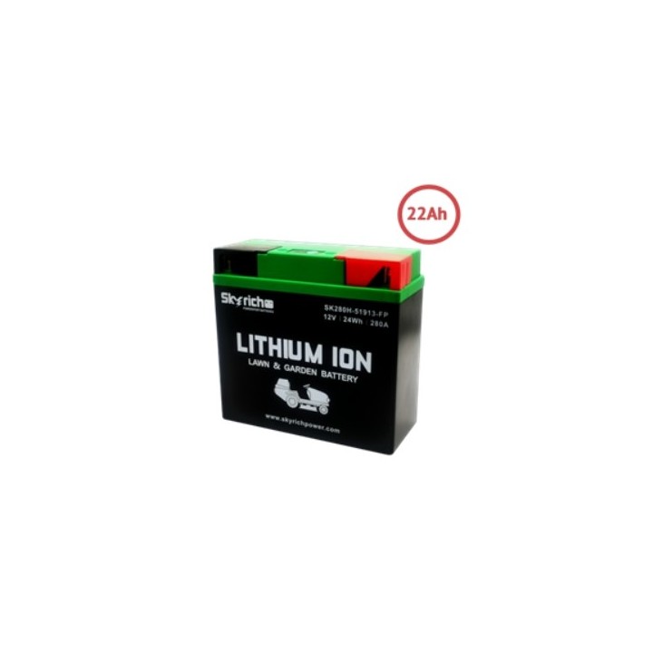 Batteria al litio SKYRICH trattorino tagliaerba capacita' 22Ah tensione 12V leggerissima | Newgardenmac.com