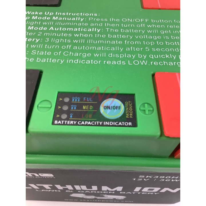 Batteria al litio SKYRICH trattorino tagliaerba capacita' 32Ah tensione 12V | Newgardenmac.com