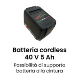 Batteria cordless ACTIVE 40V 5Ah con possibilita' di supporto alla cintura | Newgardenmac.com