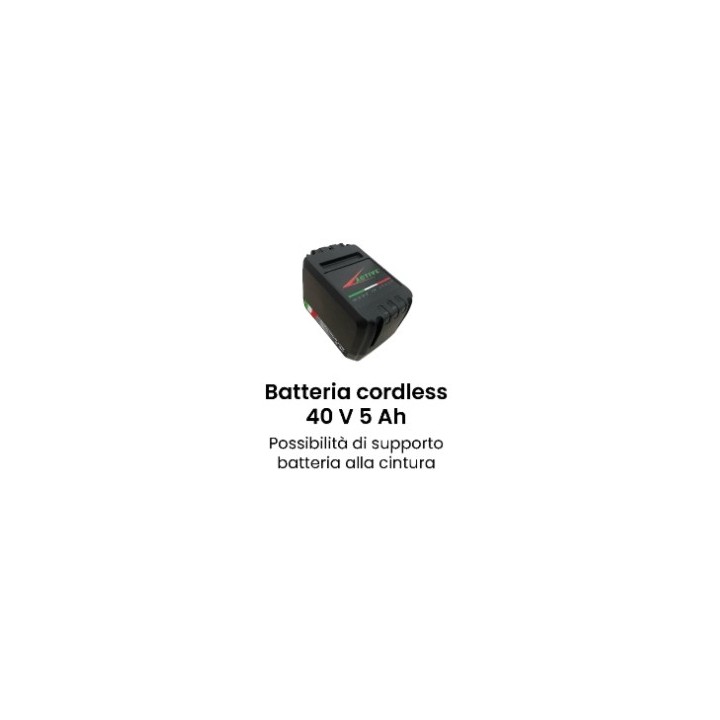 Batteria cordless ACTIVE 40V 5Ah con possibilita' di supporto alla cintura | Newgardenmac.com