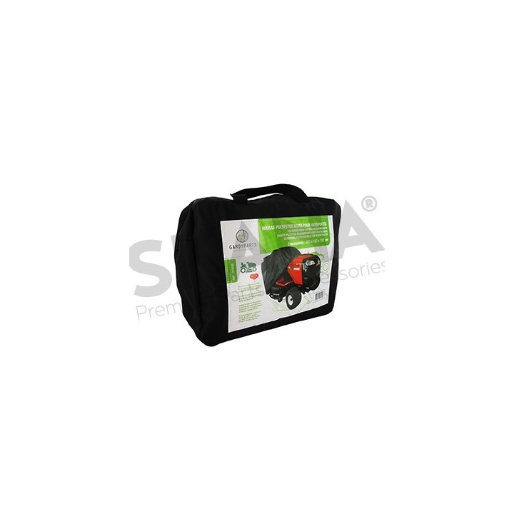 Copertura trattorino tagliaerba misure 275x130x140cm poliestere nero antipioggia | Newgardenmac.com