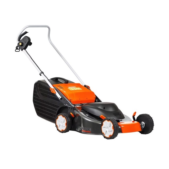 Cortacésped eléctrico de empuje OLEOMAC G48PE COMFORT de 1,6 kW, ancho de corte de 46 cm, recogedor de césped de 60 L. | Newg...