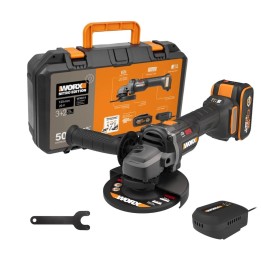 Amoladora angular WORX WX814 de 20 V con batería de 4,0 Ah y cargador rápido incluido. | Newgardenmac.com