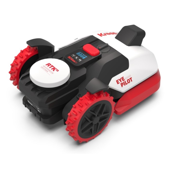 Robot lawnmower KRESS KR251E EyePilot 1000m2 RTKn AI VSLAM Wi-Fi - Bluetooth - App | Newgardenmac.com