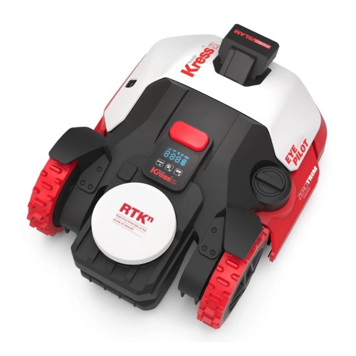 Robot tagliaerba KRESS KR271E EyePilot 1500mq RTKn AI VSLAM Wi-Fi - Bluetooth - App | Newgardenmac.com