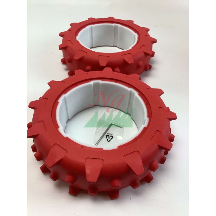 Kit ruote chiodate robot tagliaerba ORIGINALE KRESS KR133E KR136E KR233E KA0222 | Newgardenmac.com