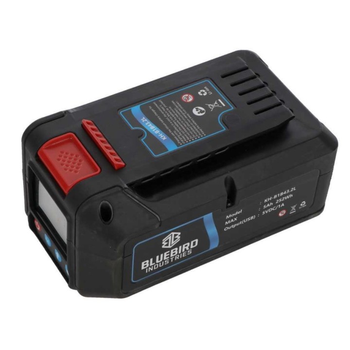 BLUEBIRD 50.4V - 5Ah lithium battery with LCD display 888300 | Newgardenmac.com