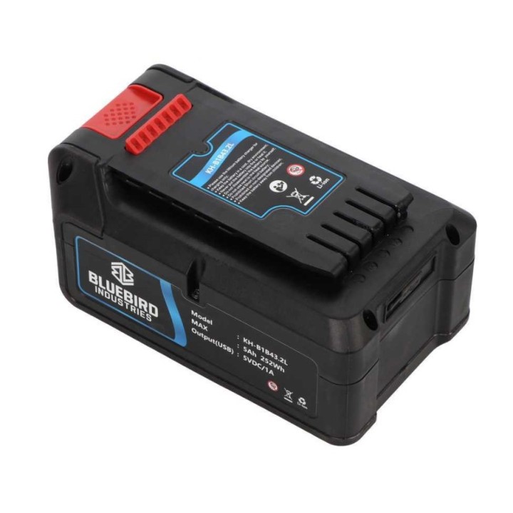 BLUEBIRD 50,4 V - 5 Ah Lithium-Batterie ohne LCD-Display 888310 | Newgardenmac.com
