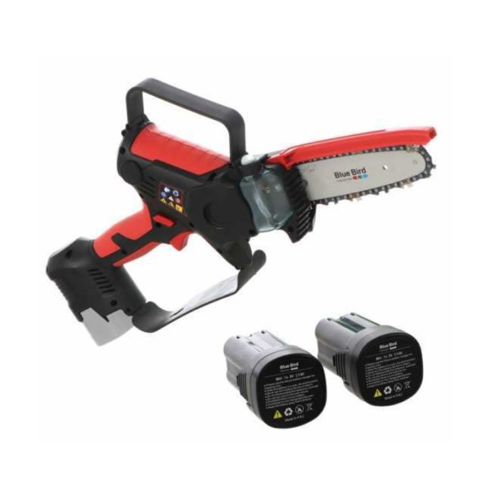 BLUE BIRD CS 22-06 élagueuse avec 2 batteries et chargeur 16,8 V | Newgardenmac.com