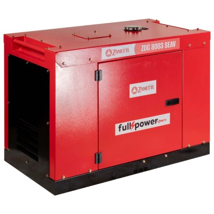 ZANETTI ZDG8003SEAV single-phase - three-phase full power silent diesel generator | Newgardenmac.com