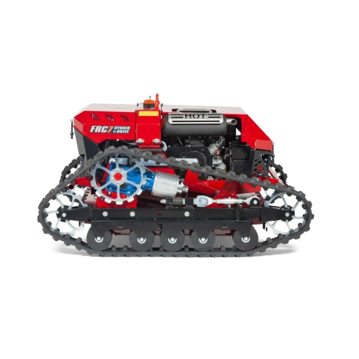 Robot cortacésped sobre orugas FERRIS FRC7 de 627 cc, con control remoto, ancho de corte de 115 cm y 8 cuchillas. | Newgarden...