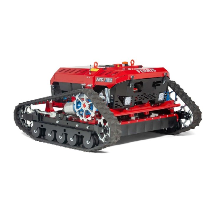 Robot cortacésped sobre orugas FERRIS FRC7 de 627 cc, con control remoto, ancho de corte de 115 cm y 8 cuchillas. | Newgarden...