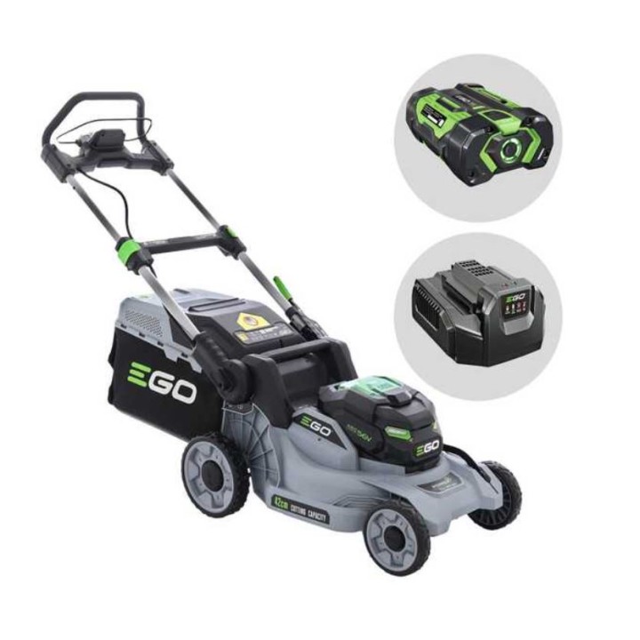EGO LM1711E 56V Brushless battery-powered push lawnmower, 42cm cutting width, 55L basket | Newgardenmac.com