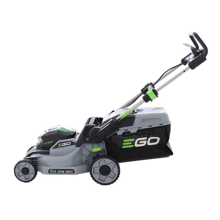 Tondeuse à gazon manuelle EGO LM1711E 56V sans balais, largeur de coupe 42 cm, bac de 55 L | Newgardenmac.com