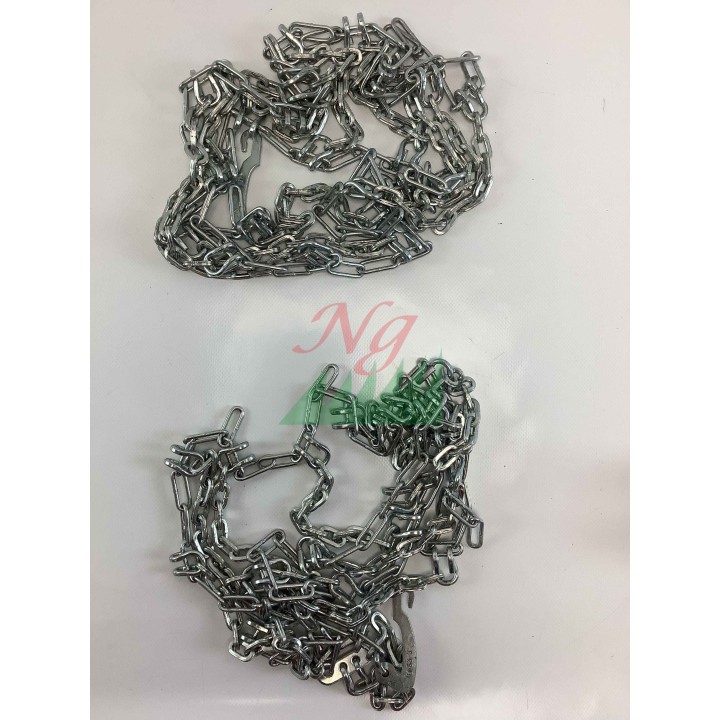 Pair of snow chains for 4.00-8 wheels of the NIBBI BRIK 1 - BRIK 1S tiller | Newgardenmac.com