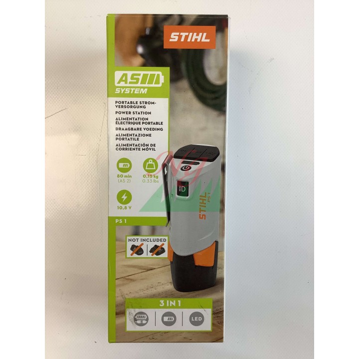 Fuente de alimentación portátil STIHL PS 1 con linterna integrada sin batería | Newgardenmac.com