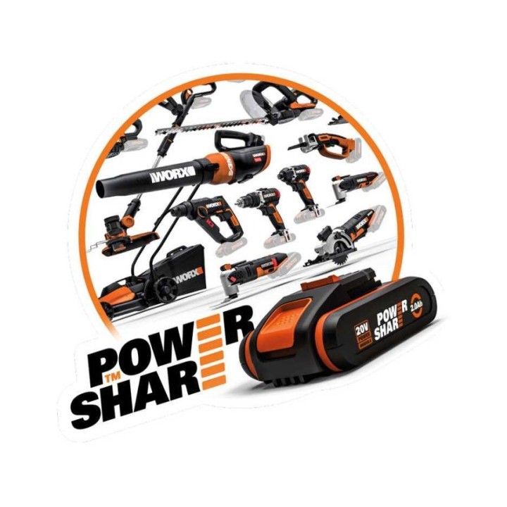 Trimmer a batteria WORX WG183E con 2 batterie e caricabatteria doppio | Newgardenmac.com