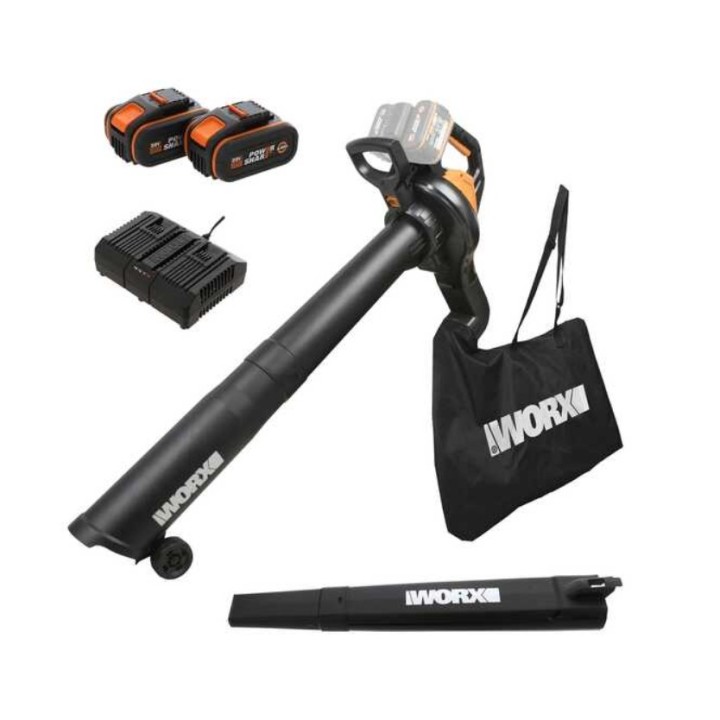 WORX WG583E soplador aspirador sin cable con 2 baterías y cargador | Newgardenmac.com