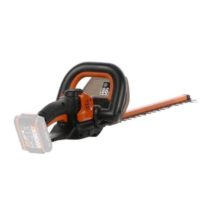 WORX WG264E cordless hedge trimmer with 2.0 Ah battery, 56 cm double blade | Newgardenmac.com