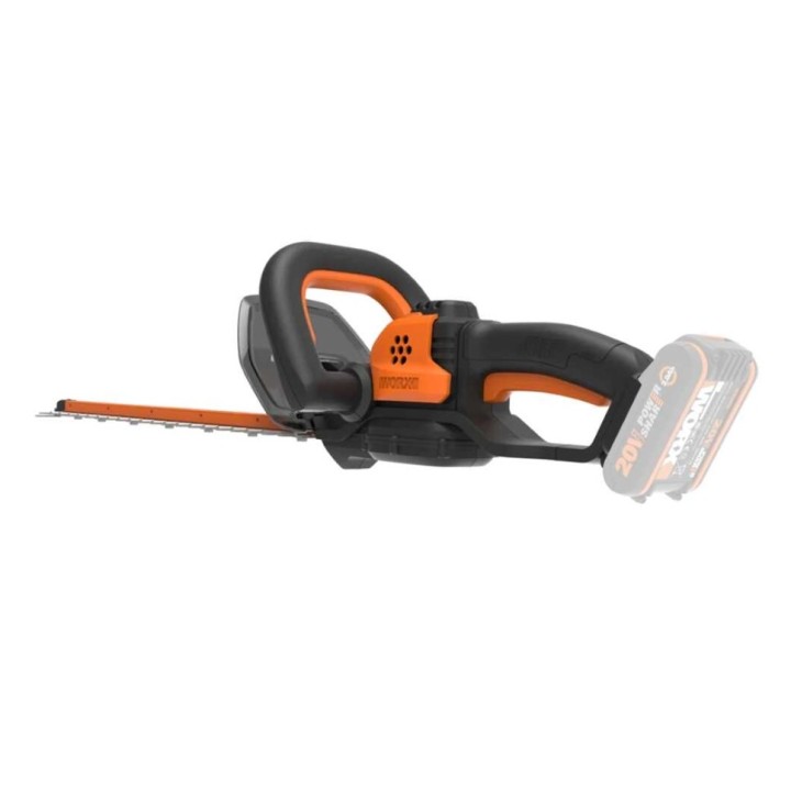 WORX WG264E cordless hedge trimmer with 2.0 Ah battery, 56 cm double blade | Newgardenmac.com