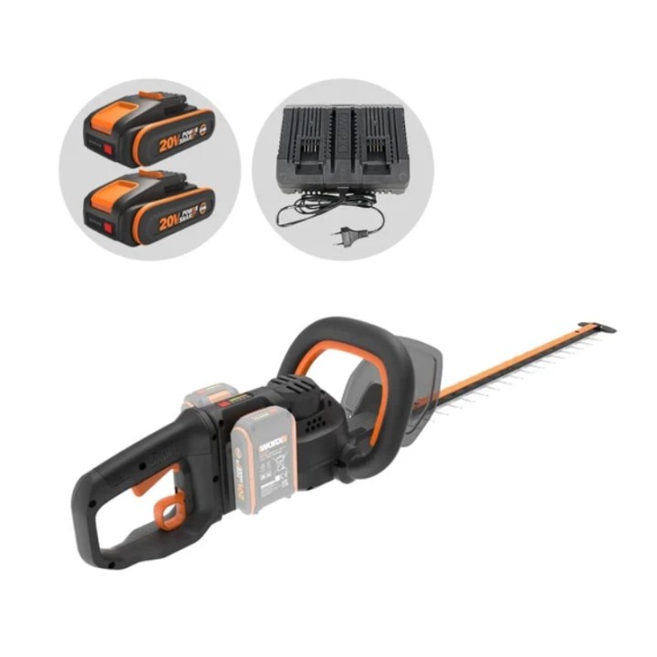 WORX WG286E 20V + 20V 2Ah taille-haie sans fil | Newgardenmac.com
