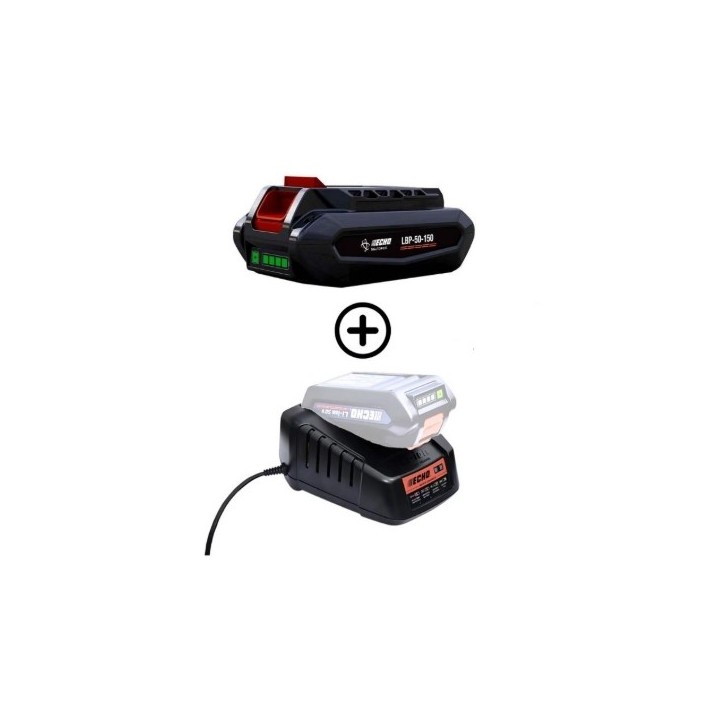 Kit 1 batterie LBP56V125 126Wh 2,5Ah + chargeur rapide DBC-560 56V ECHO | Newgardenmac.com