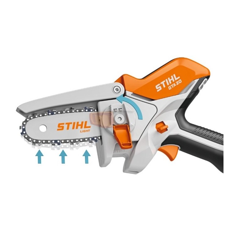 Podadora inalámbrica AS STIHL GTA20 12V 0.30kW, barra de 10 cm, cadena PM3 de 1/4". | Newgardenmac.com