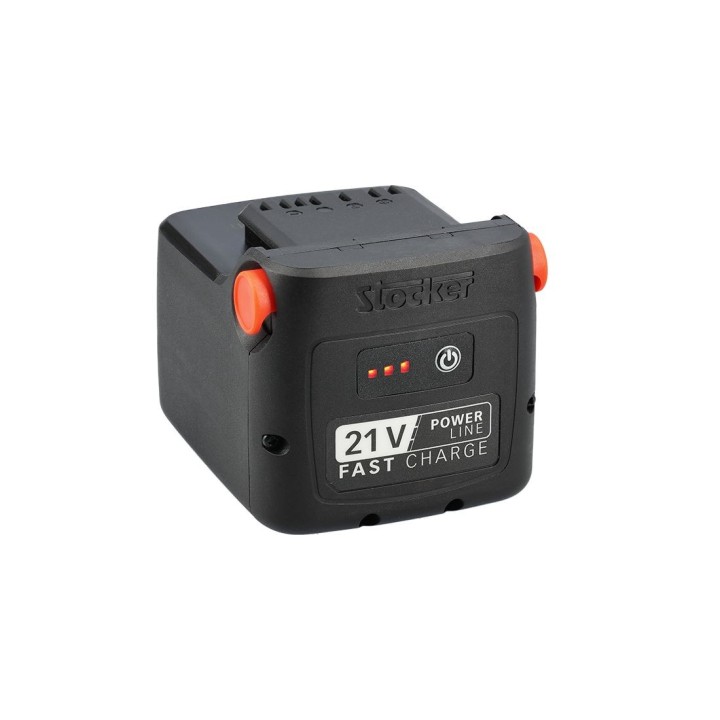 STOCKER 21V Power Line 4,0Ah 86,4Wh Schnelllade-Lithium-Akku mit LED | Newgardenmac.com